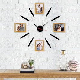 Wallity ACS04 Reloj de pared decorativo Multicolor con diseño de juego de barras